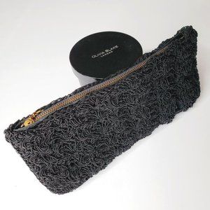 Retro Black Beaded Clutch Wallet